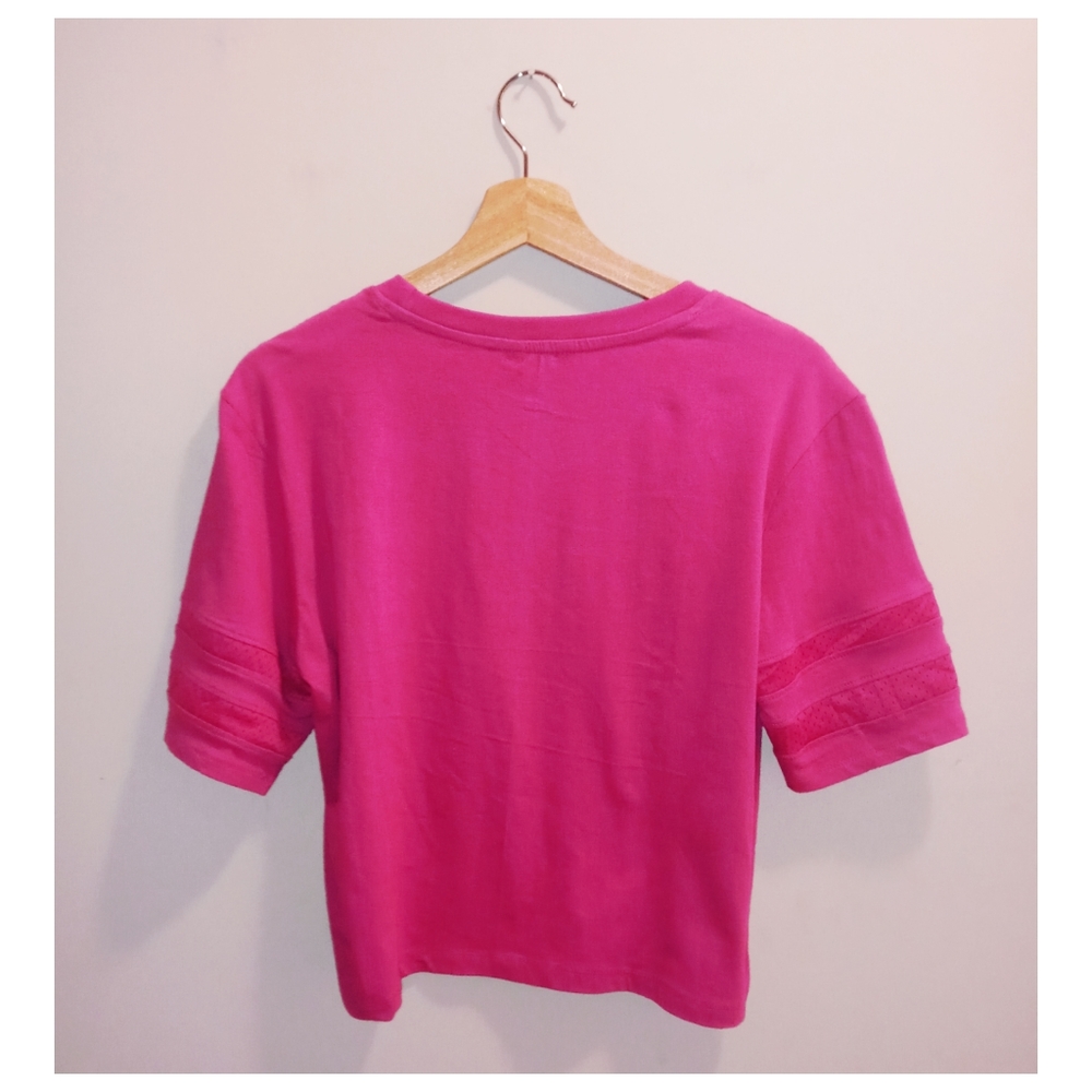 bebe sport Fuschia Sequin Short Sleeve shirt - Picture 7 of 7